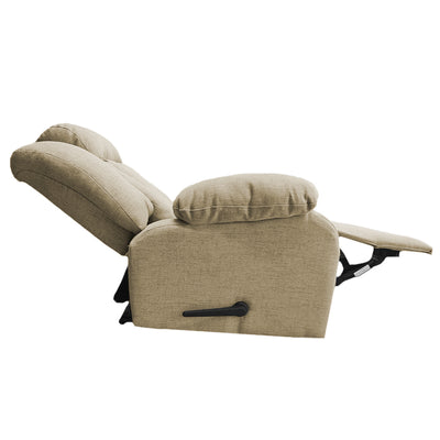 In House Rocking And Rotating Recliner Upholstered Chair with Controllable Back - Red-906151-RE (6613410644064)