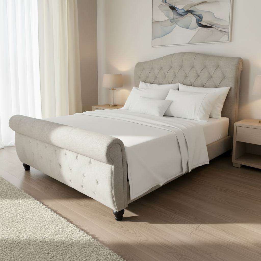 UG Beige Bed Beds| Roots Furniture