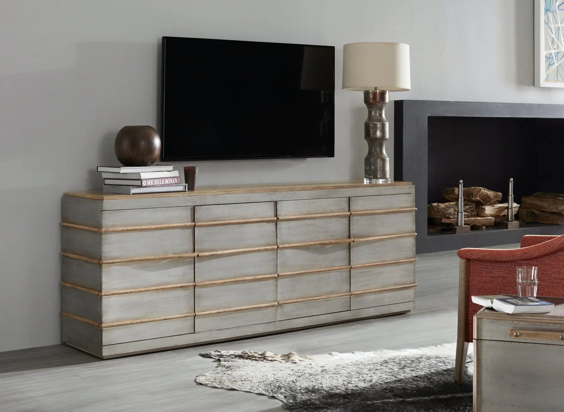 Urban Elevation Metal Entertainment Credenza Consoles & Sideboards| Hooker