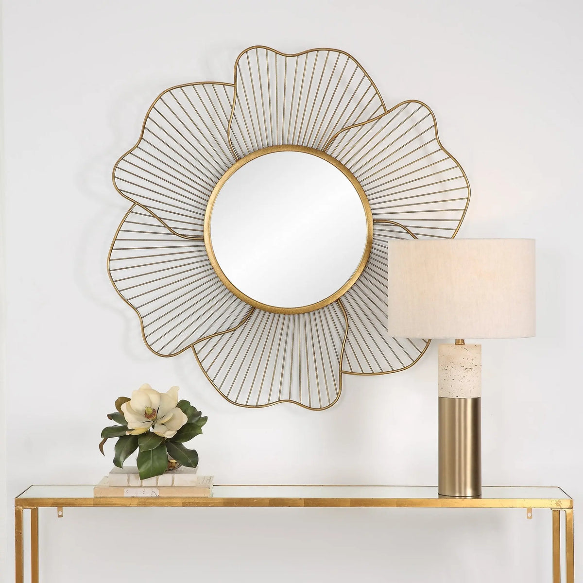 Uttermost Blossom Gold Floral Mirror Mirrors| Uttermost