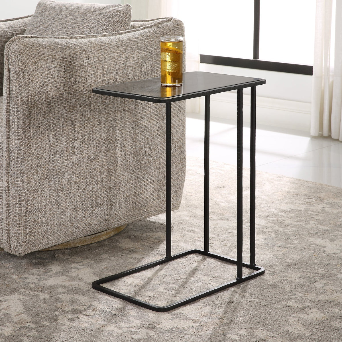 Uttermost Cavern Stone & Iron Accent Table Accent & End Tables| Uttermost