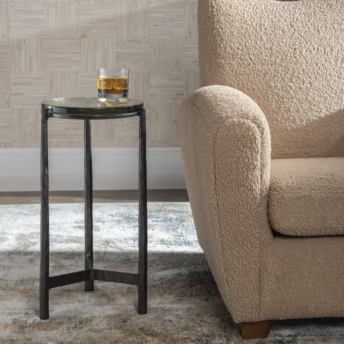 Uttermost Eternity Iron & Glass Accent Table Accent & End Tables| Uttermost
