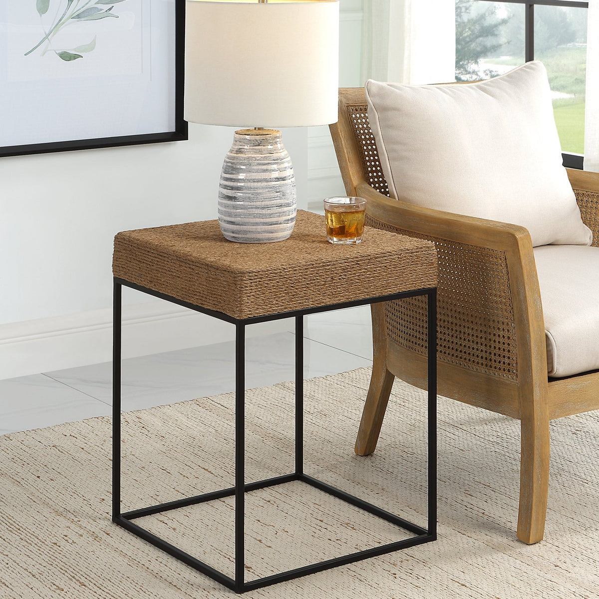 Uttermost Laramie Rustic Rope Accent Table Accent & End Tables| Uttermost