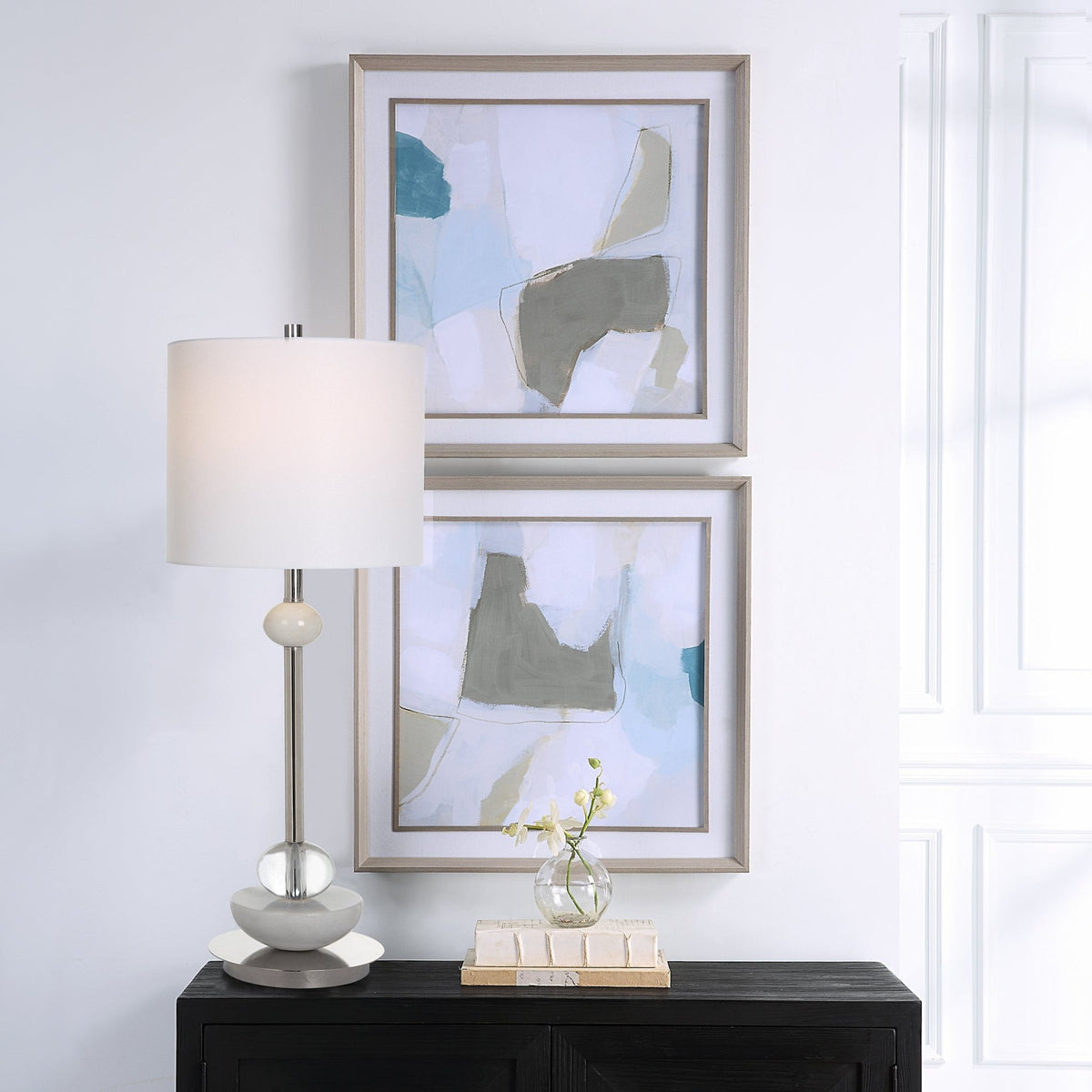 Uttermost Mist Shapes Framed Prints, Set/2 Paintings & Pictures| Uttermost