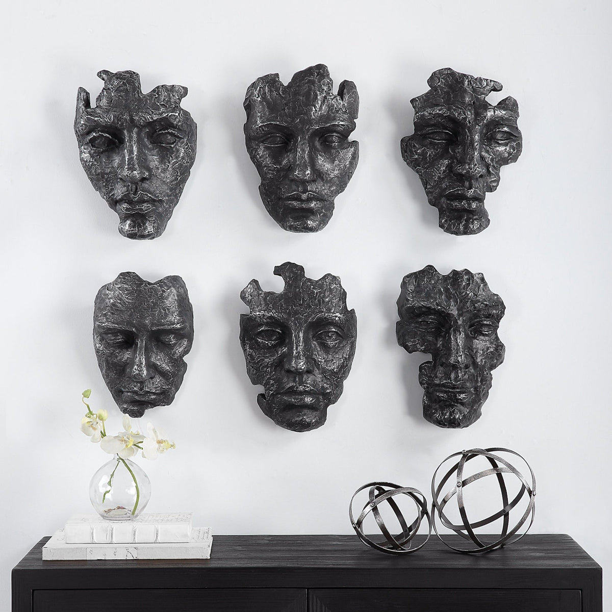 Uttermost Self-Portrait Metallic Wall Decor, Set/6 Wall Decors| Uttermost