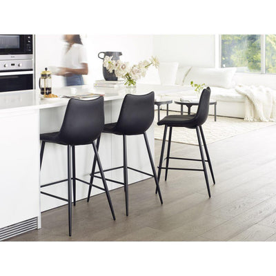 Alibi Counter Stool Matte Black-M2 - Al Rugaib Furniture (4583165853792)