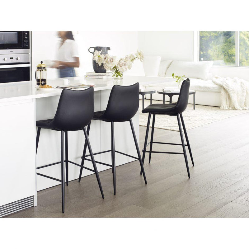 Alibi Counter Stool Matte Black-M2 - Al Rugaib Furniture (4583165853792)