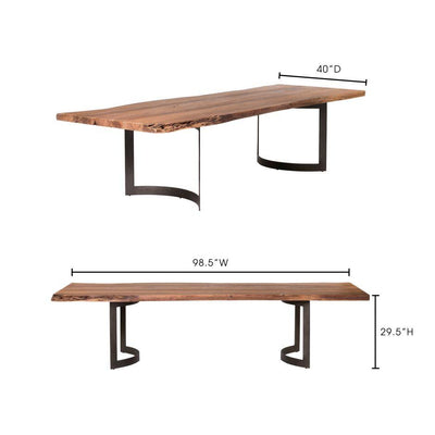 Bent Dining Table Small Smoked - Al Rugaib Furniture (4568058986592)