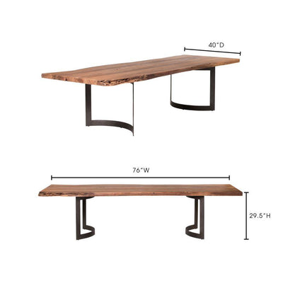 Bent Dining Table Extra Small Smoked - Al Rugaib Furniture (4583148978272)