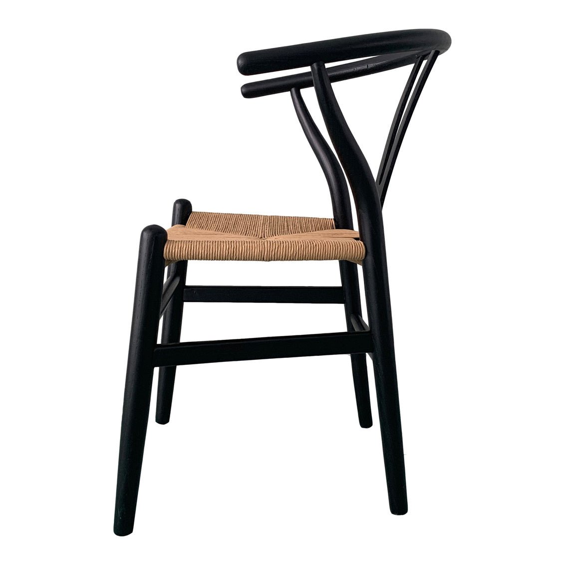Ventana Dining Chair Black And Natural-M2 Dining Chairs| Moe's Home