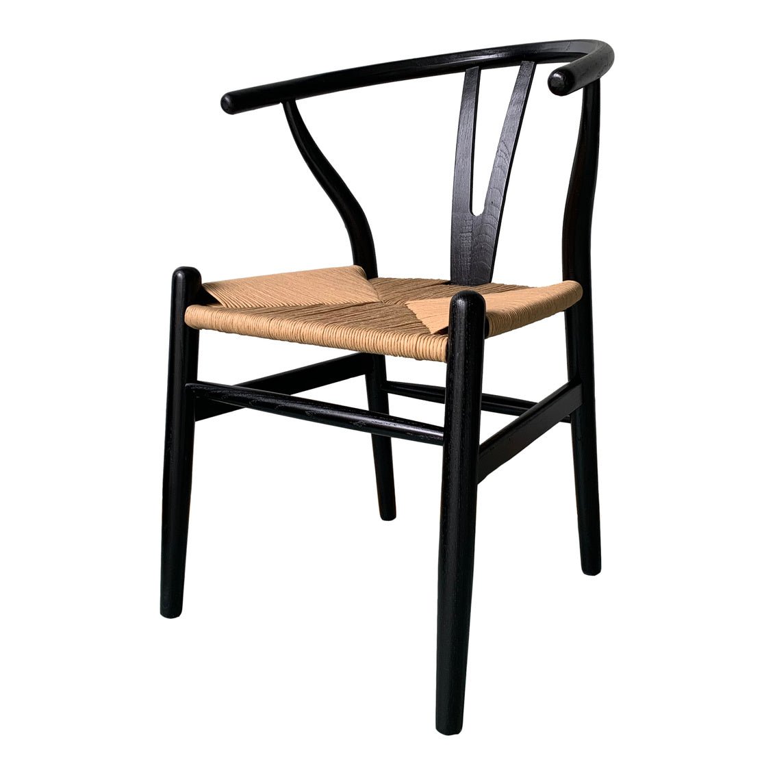 Ventana Dining Chair Black And Natural-M2 Dining Chairs| Moe's Home