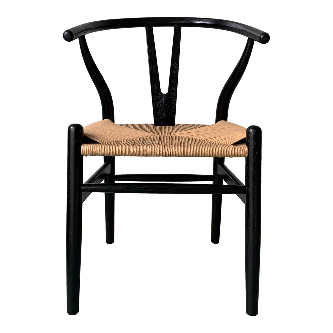 Ventana Dining Chair Black And Natural-M2 Dining Chairs| Moe's Home