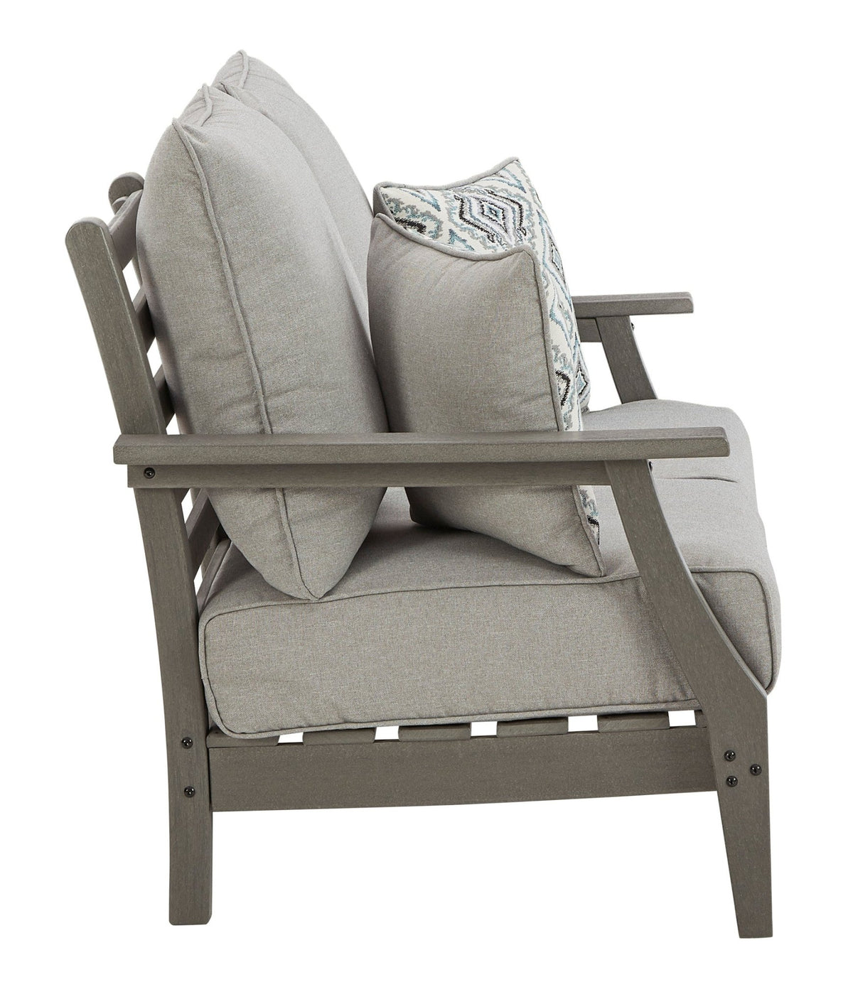 Visola Outdoor Loveseat with Cushion Outdoor Loveseats & Sofas| Ashley Homestore