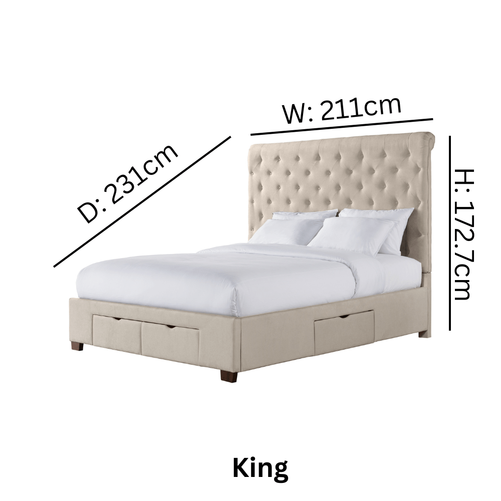 Waldorf Storage Bed Boulder Sand Beds| Roots Furniture