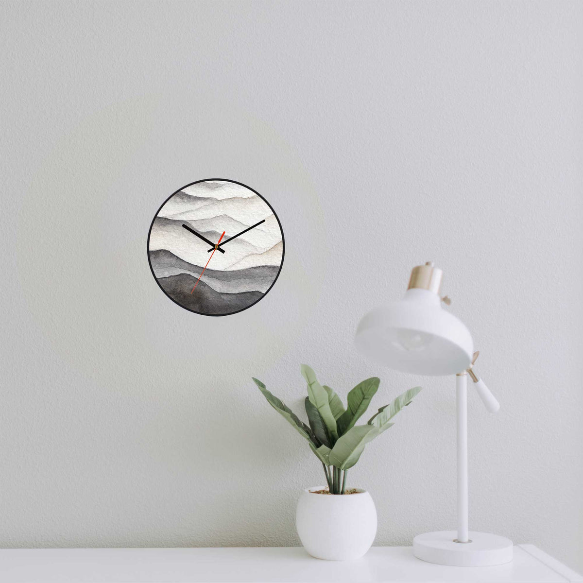 Wall Clock Decorative waved Battery Operated -LWHSWC30B-C3 Clocks| LOWHA