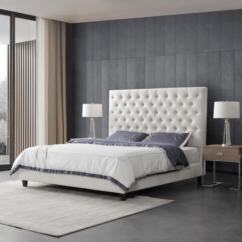 WH Light Beige Bed Beds| Roots Furniture