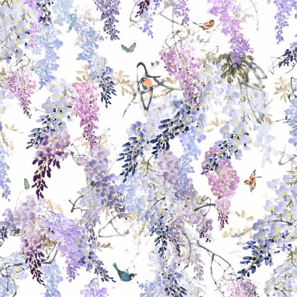 Wisteria Falls Panel B Wallpaper| Sanderson Group