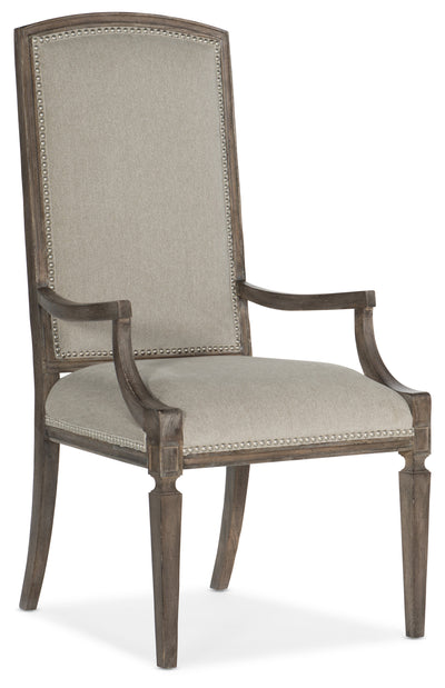 Arched Upholstered Arm Chair - 2 per carton/price ea - Al Rugaib Furniture (4688795533408)