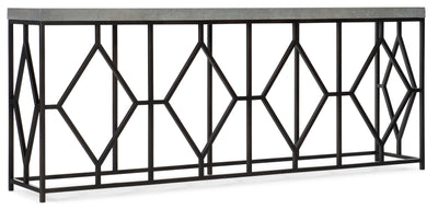 Metal and Faux Concrete Console Table - Al Rugaib Furniture (4688794517600)