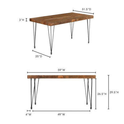 Boneta Dining Table Small Natural - Al Rugaib Furniture (4583150551136)