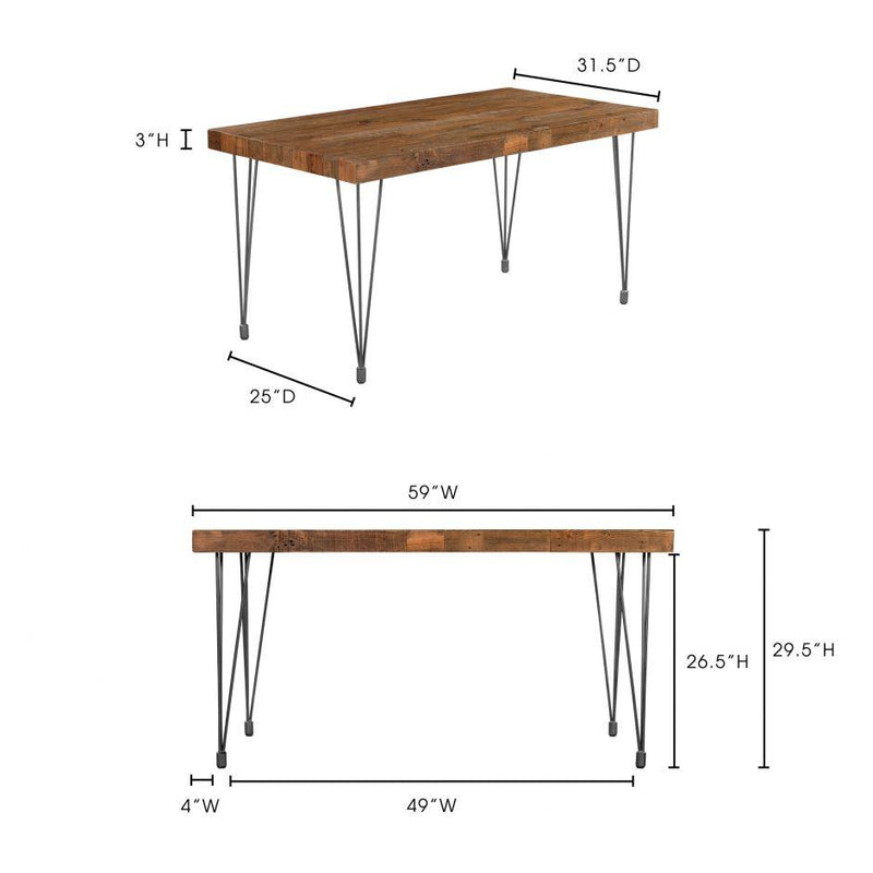 Boneta Dining Table Small Natural - Al Rugaib Furniture (4583150551136)