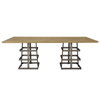 Rectangular Metal Strap Dining Table (6629782159456)