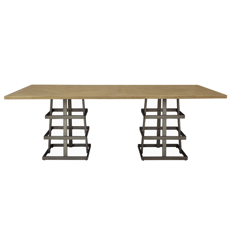 Rectangular Metal Strap Dining Table (6629782159456)