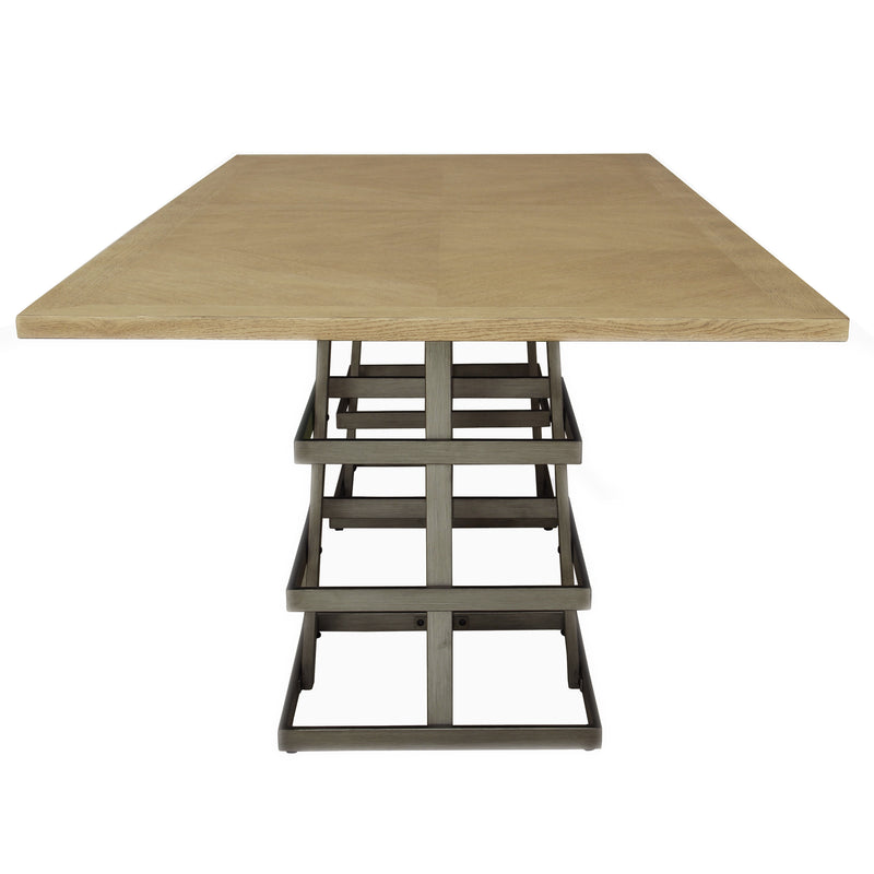 Rectangular Metal Strap Dining Table (6629782159456)