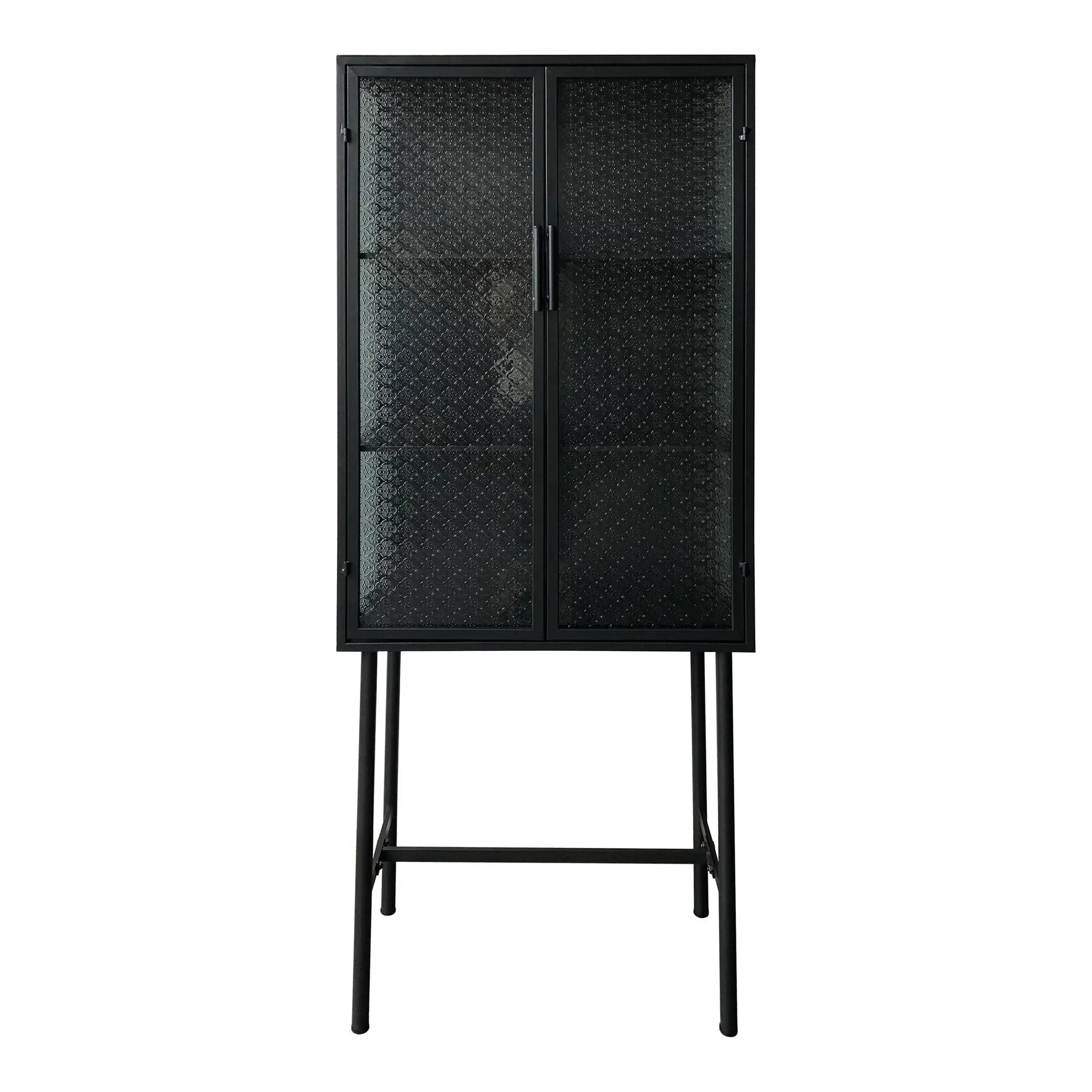 Zakk Metal Cabinet Black Bookcases| Moe's Home