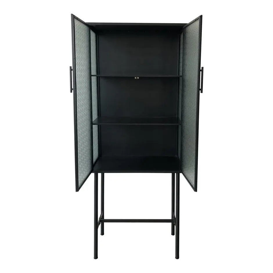 Zakk Metal Cabinet Black Bookcases| Moe's Home