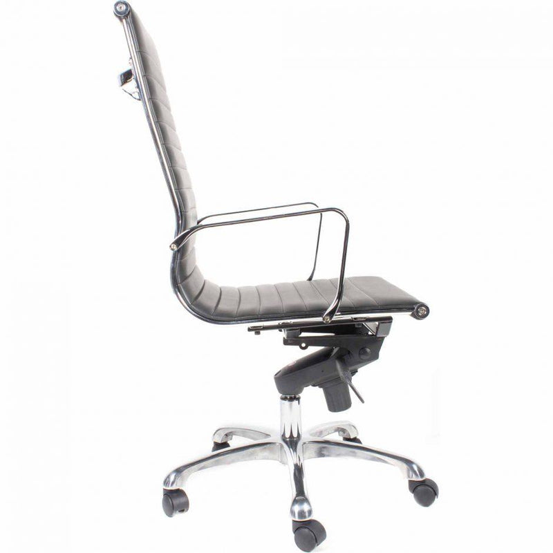 Omega Swivel Office Chair Hight Back Black - Al Rugaib Furniture (4583213596768)