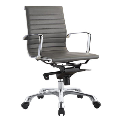 Omega Swivel Office Chair Low Back Grey - Al Rugaib Furniture (4583169753184)