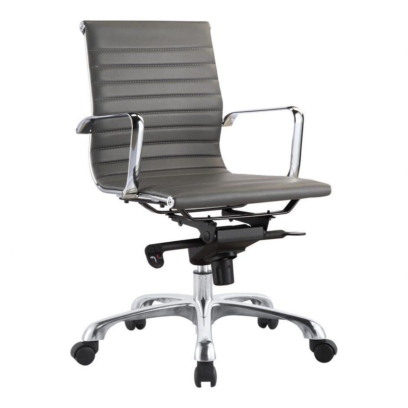 Omega Swivel Office Chair Low Back Grey - Al Rugaib Furniture (4583169753184)