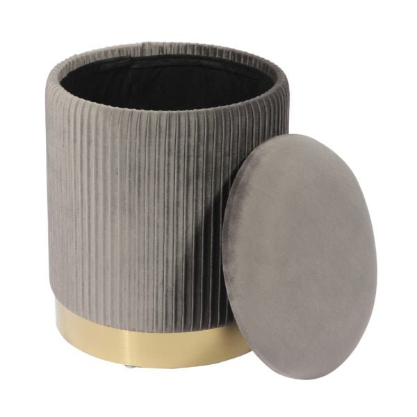 Zoe Grey Velvet Storage Ottoman Ottomans| TOV