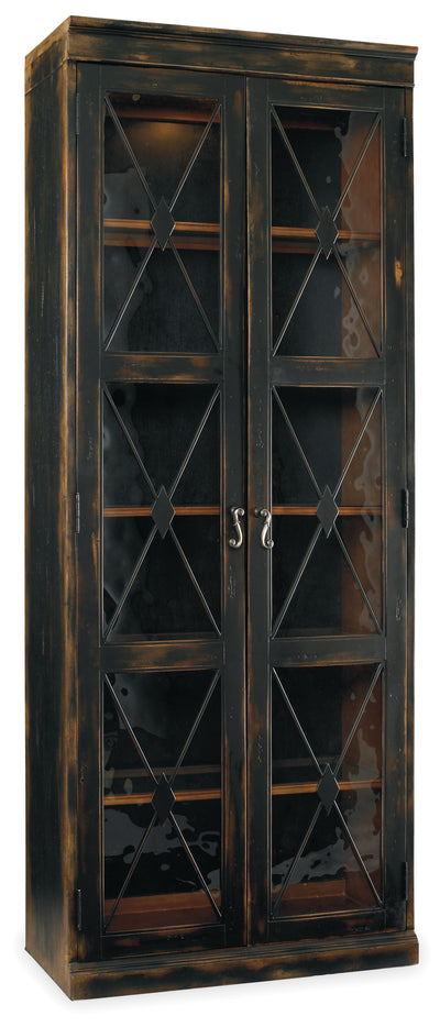 Two-Door Thin Display Cabinet - Ebony - Al Rugaib Furniture (4688747888736)